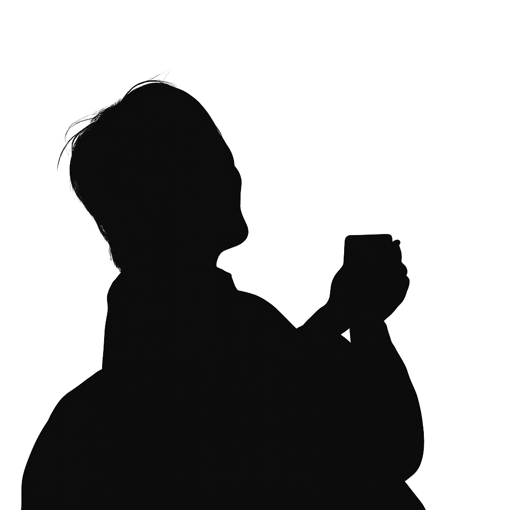 Silhouette of your guide Pauline - hover or focus to reveal photo